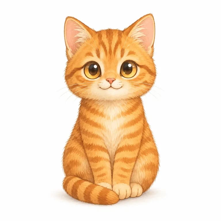 Orange tabby cat illustration (Noonday Sun)