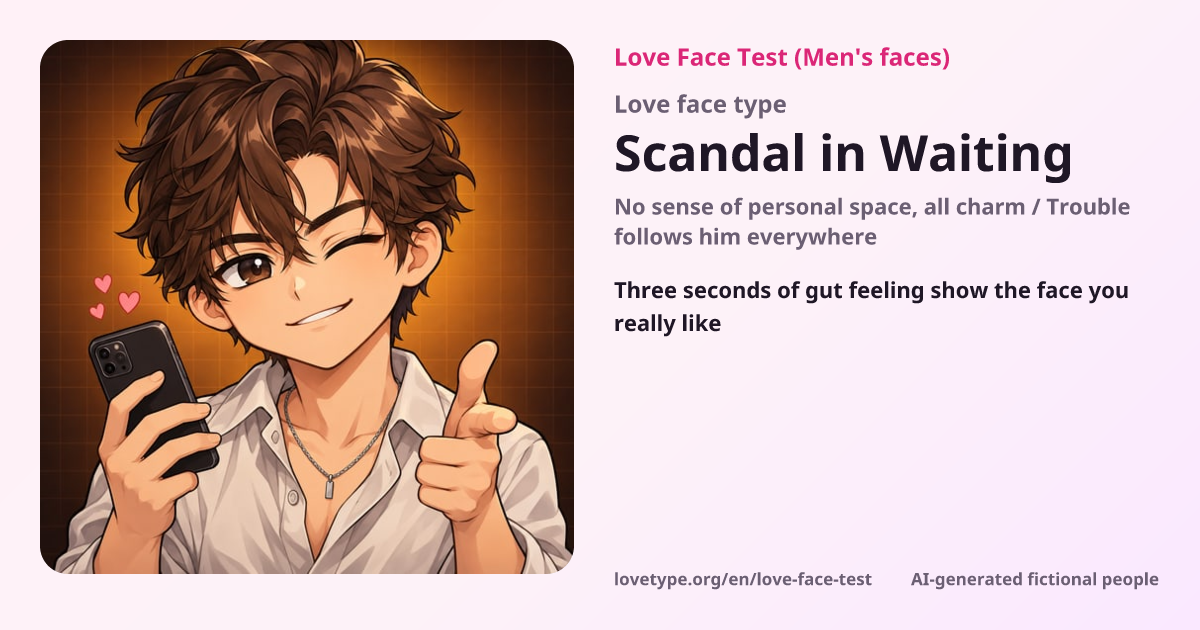 Love Face Test result card (Scandal in Waiting)