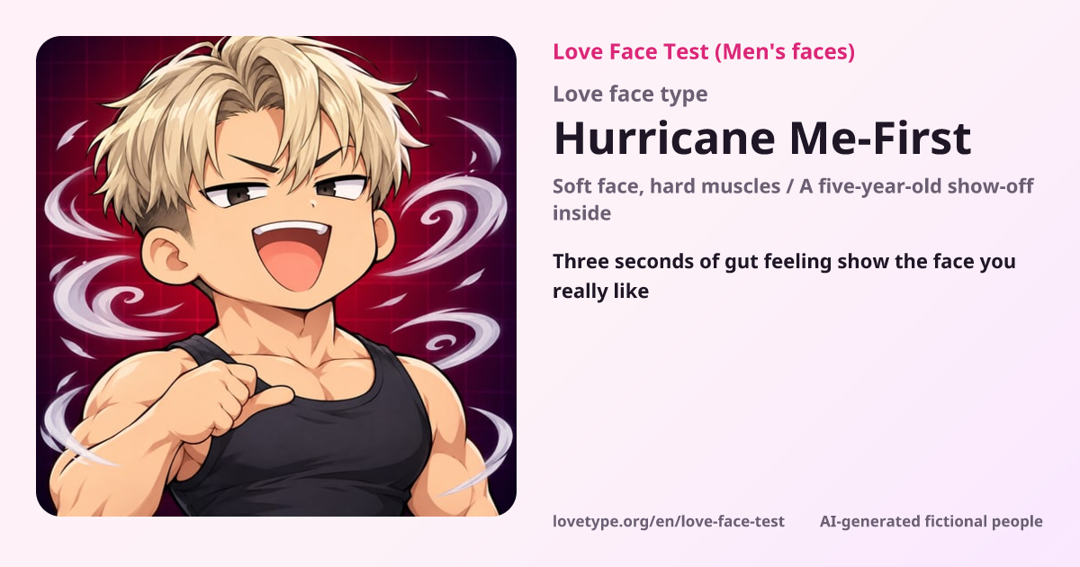 Love Face Test result card (Hurricane Me-First)