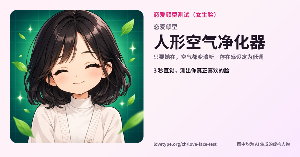 恋爱颜型测试结果卡片（人形空气净化器）