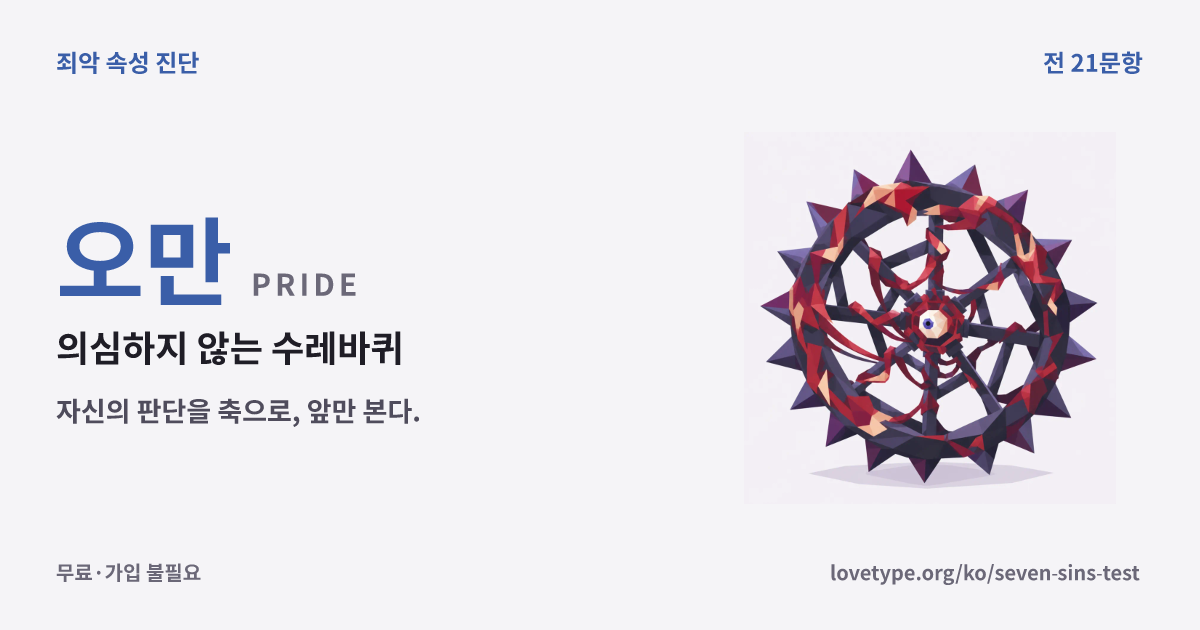 오만(의심하지 않는 수레바퀴)의 결과 카드
