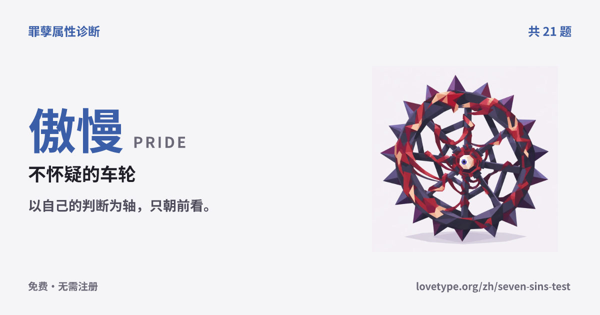 傲慢（不怀疑的车轮）的结果卡