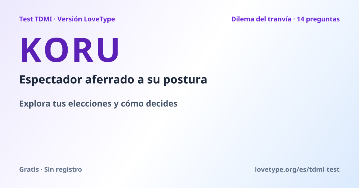 Imagen para compartir: KORU Espectador aferrado a su postura