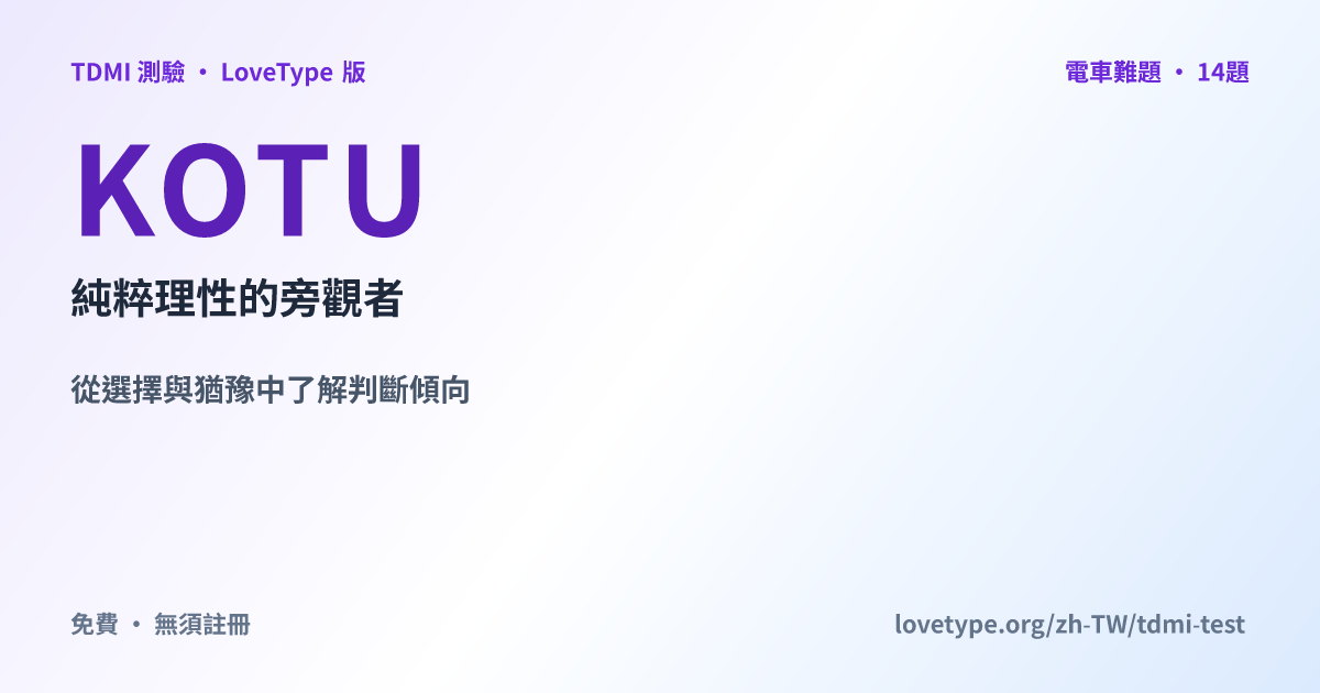 分享圖片：KOTU 純粹理性的旁觀者