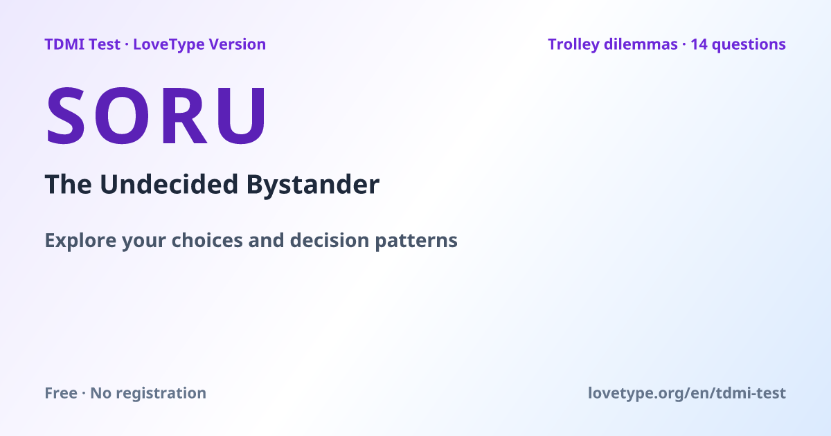 Share image: SORU The Undecided Bystander